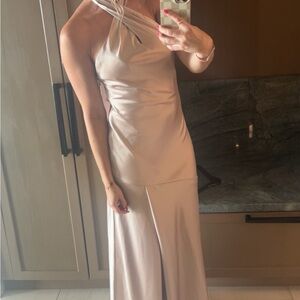 Revelry One Shoulder Cream Dress